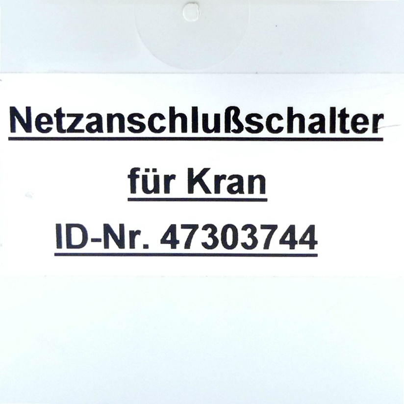 Demag GW 44217 Netzanschlußschalter für Kran 47303744 