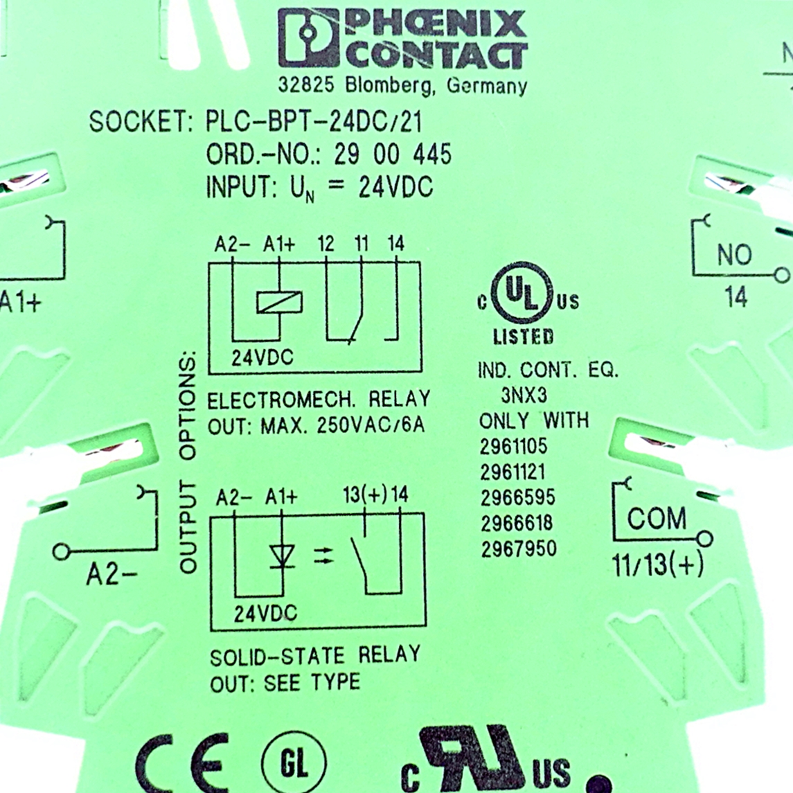 Relay socket 