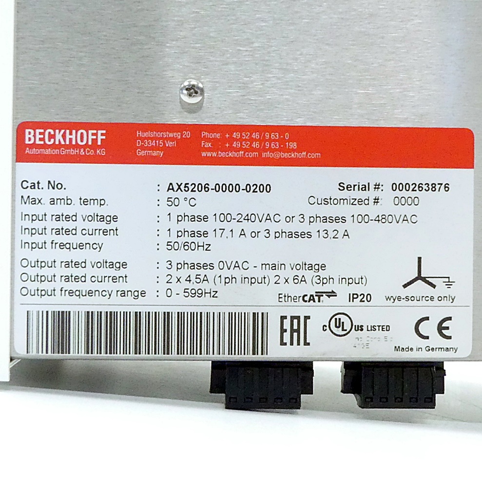 Digital Kompakt Servoverstärker 2-kanalig AX5206 