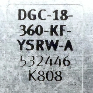 Linear drive DGC-18-360-KF-YSRW-A 