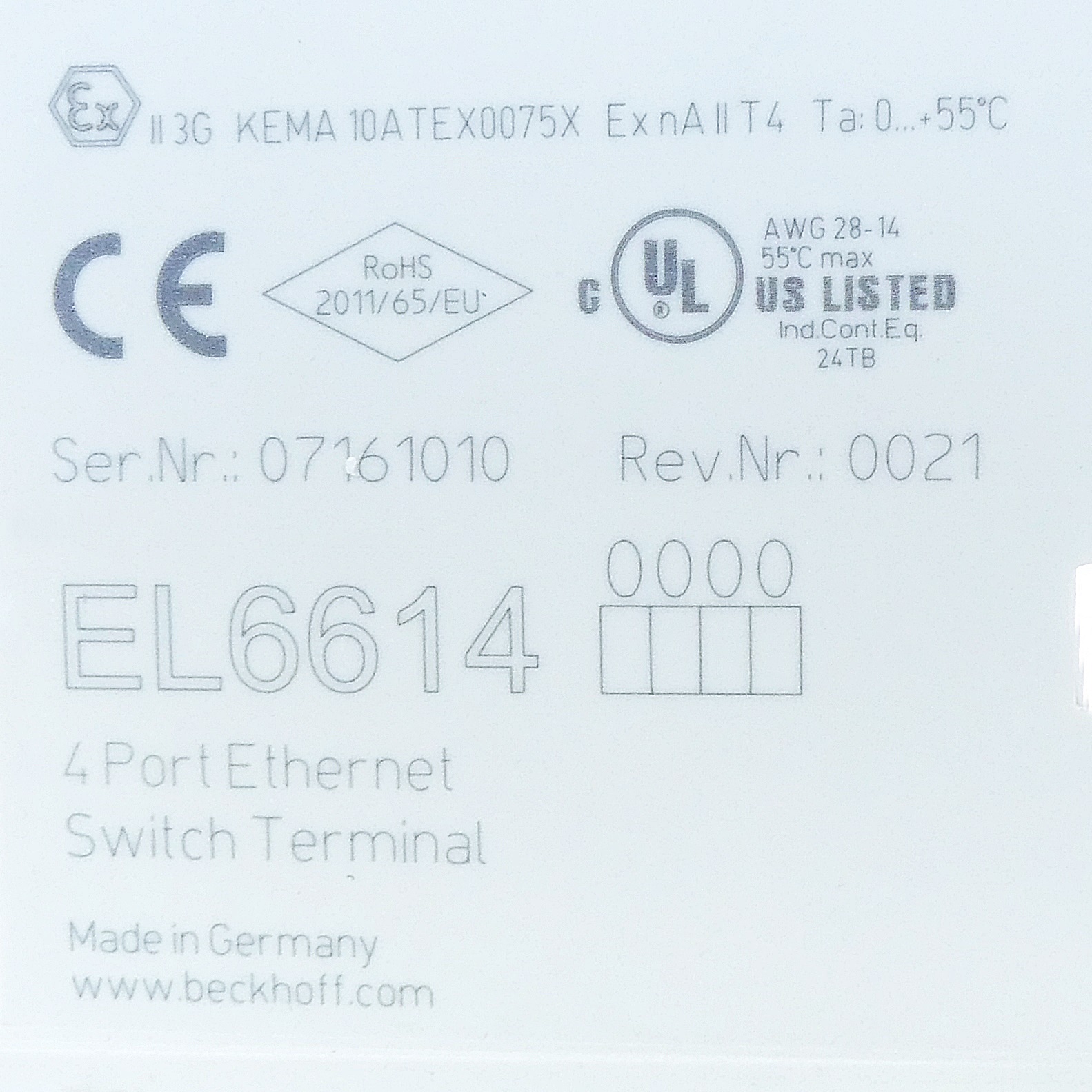 EtherCAT Terminal  Refurbished