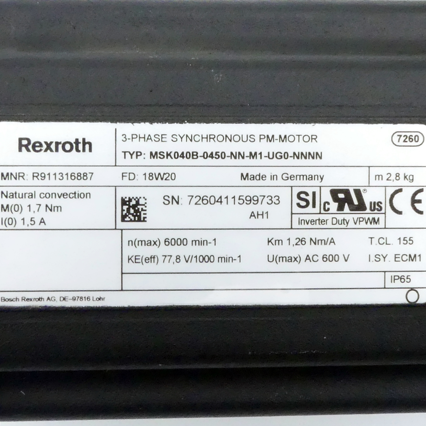 Servomotor MSK040B-0450-NN-M1-UG0-NNNN 