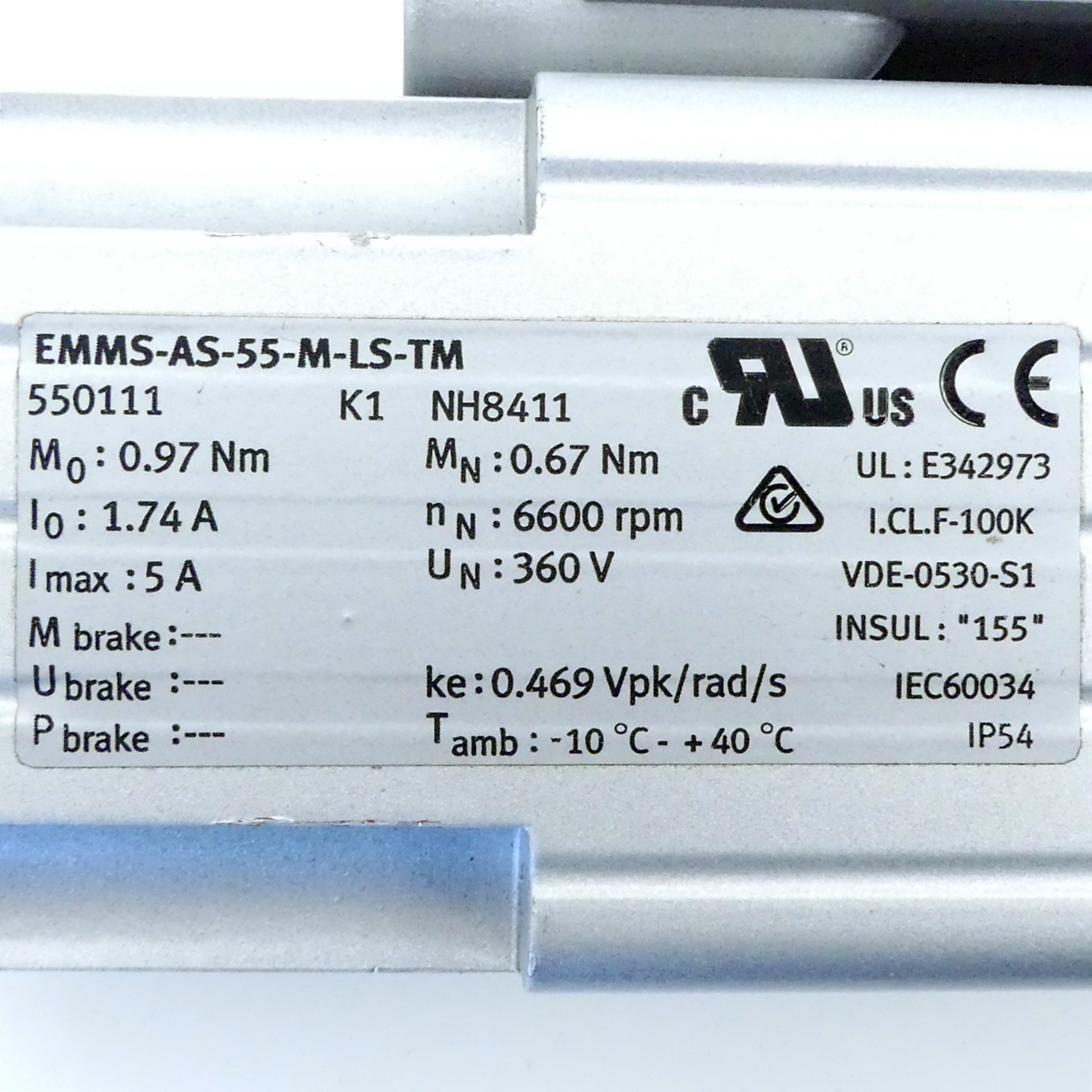 Servo motor EMMS-AS-55-M-LS-TM 