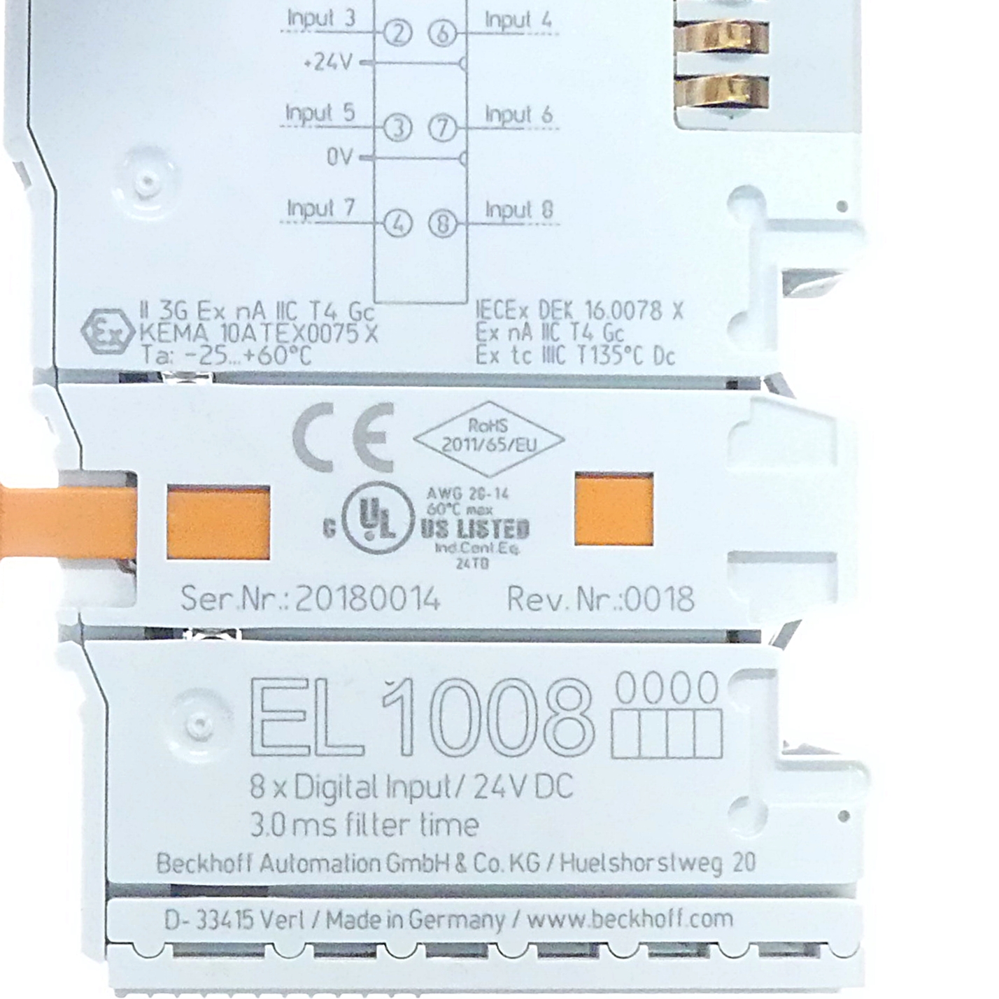 8-channel Digital Input Terminal