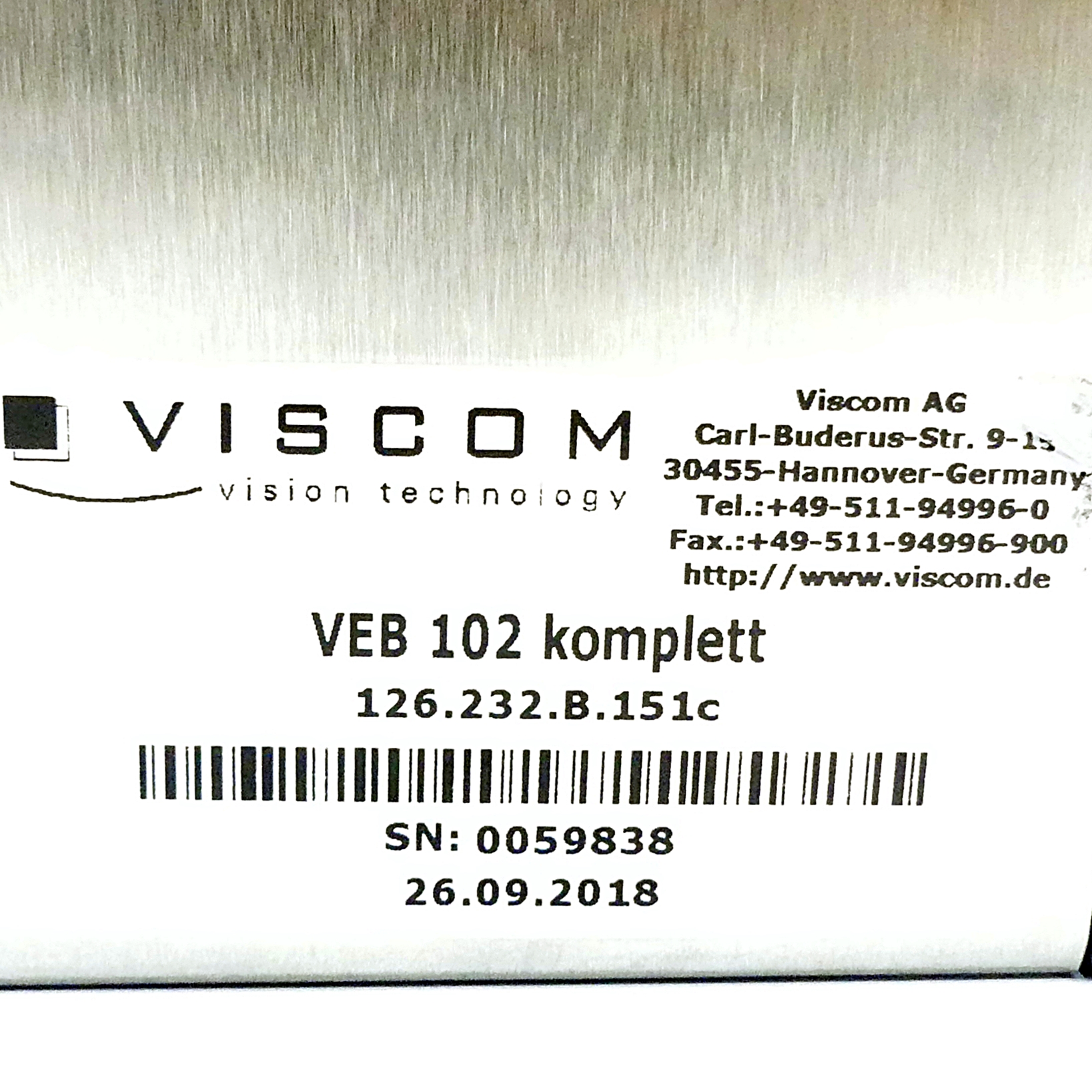Viscom VEB 102 komplett