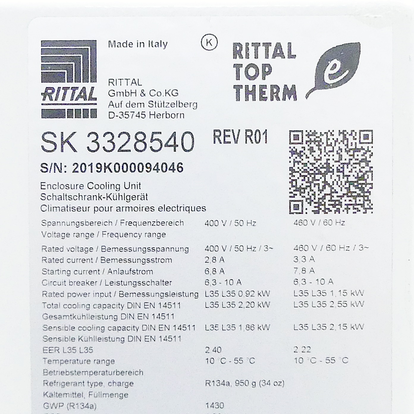 Enclosure Cooling Unit SK3328540 