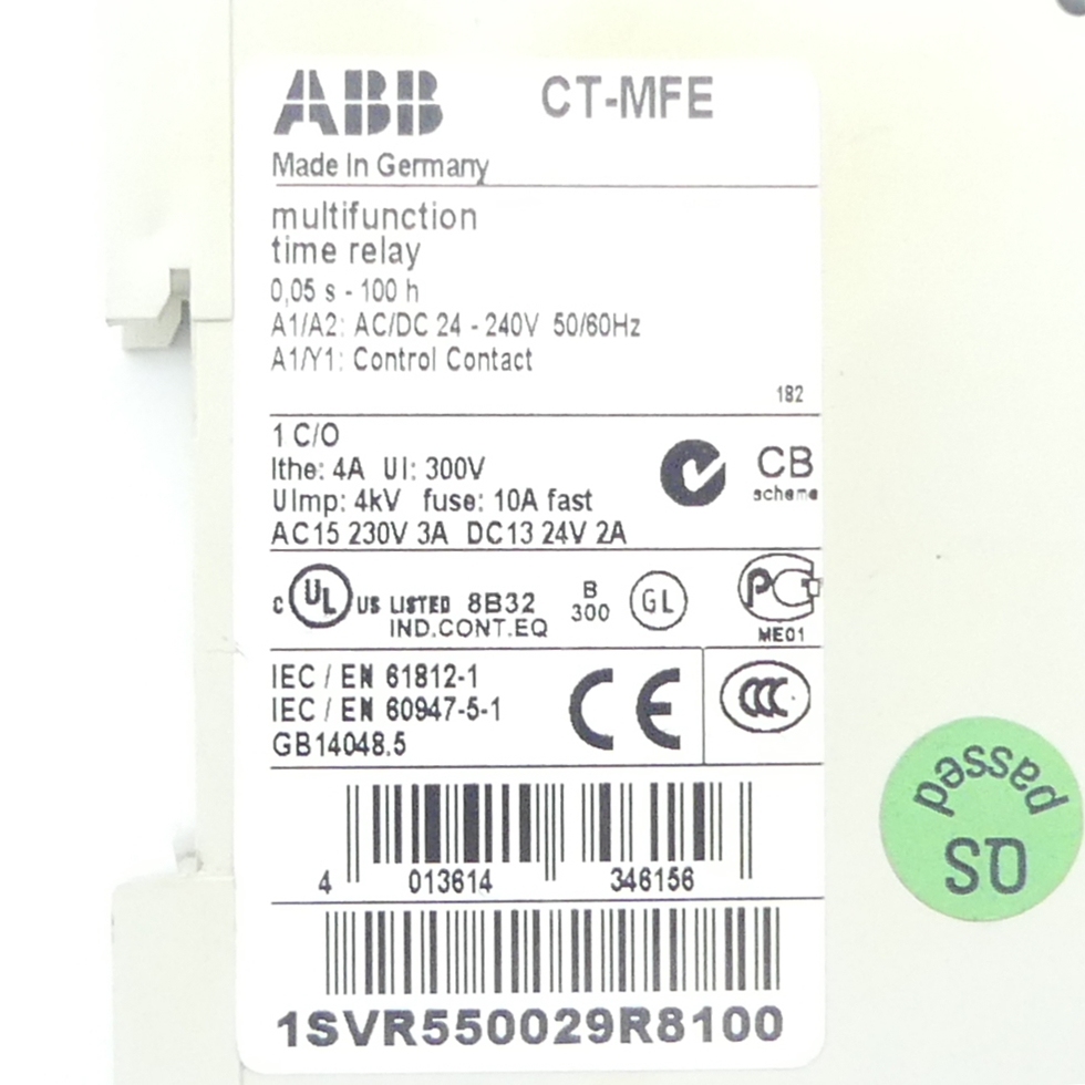 Multifunction time relay 