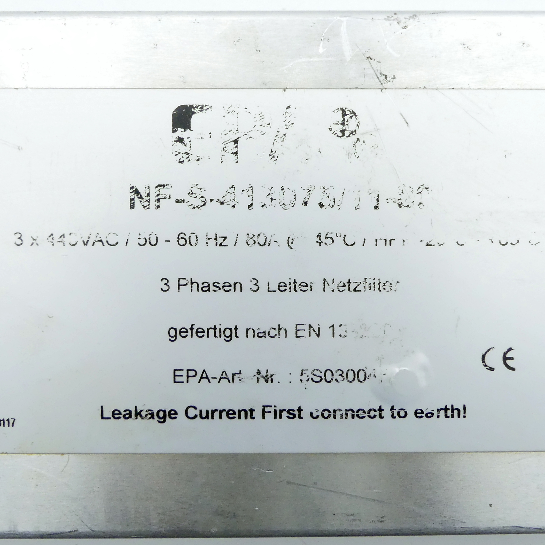 3 phase 3 wire mains filter 