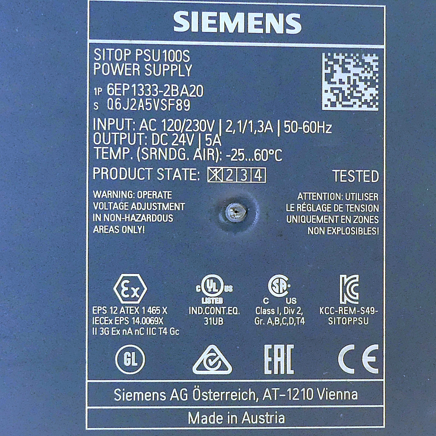 DIN rail power supply 6EP1333-2BA20 