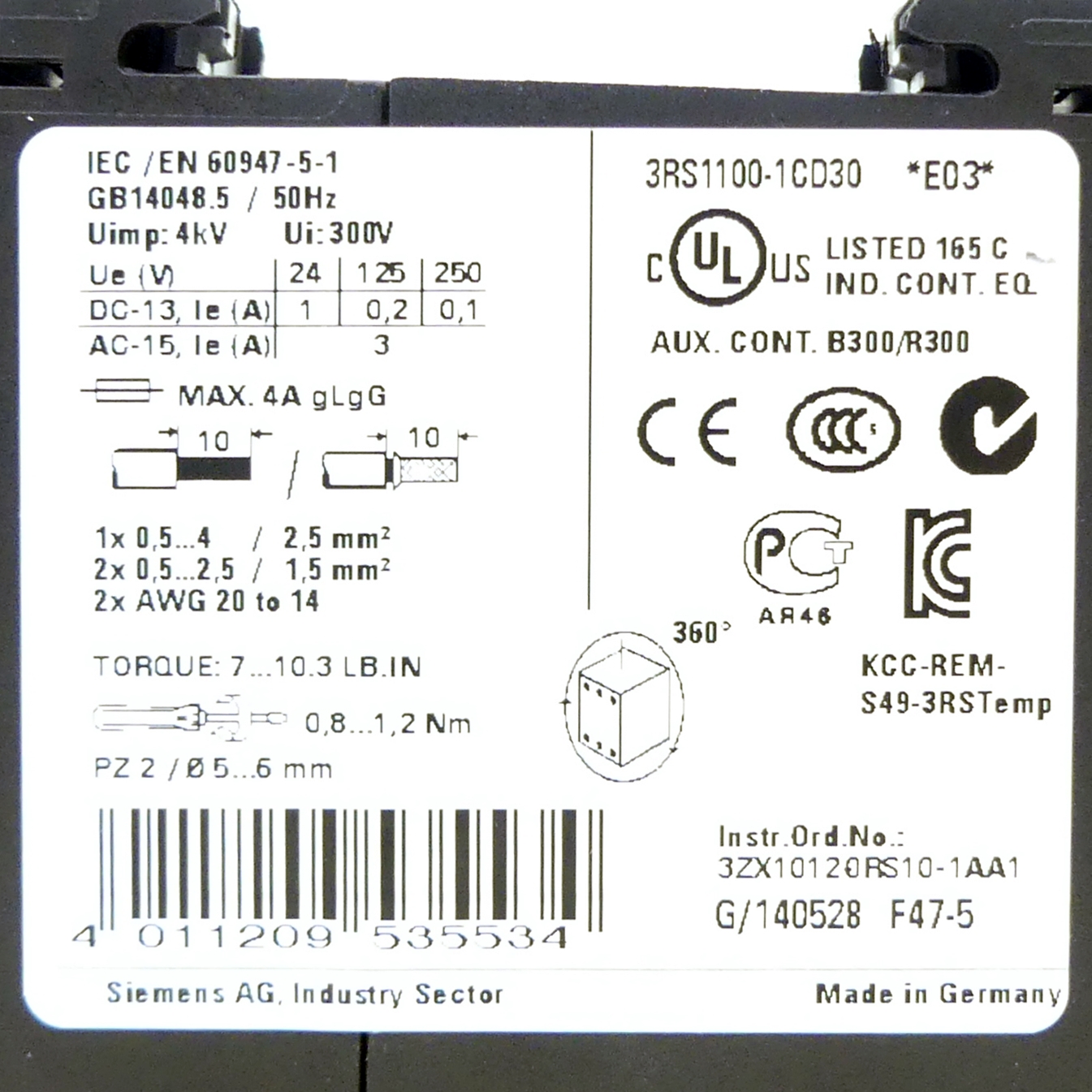 Temperature monitoring relay E03 