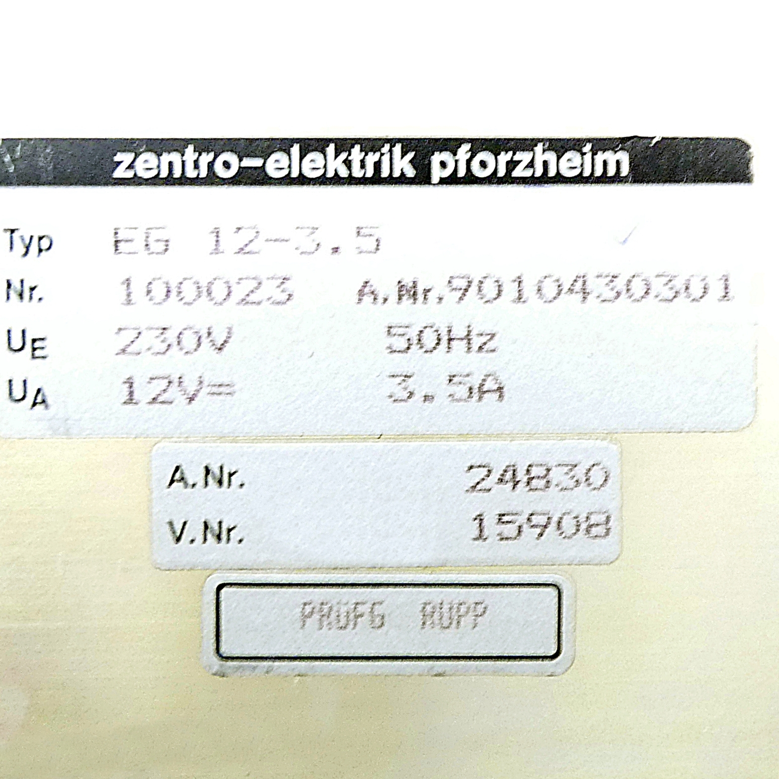 Power Supply Unit EG 12-3.5