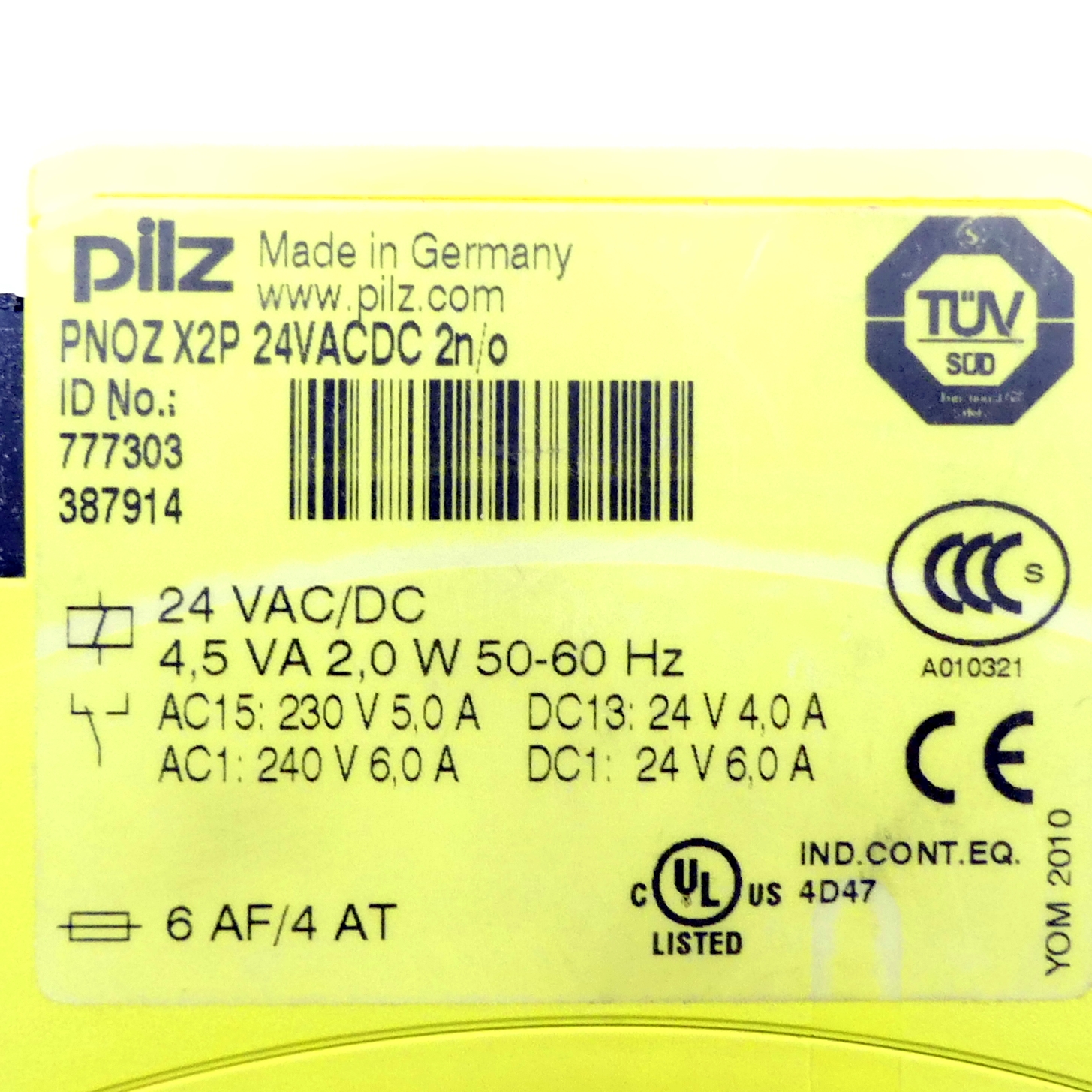 Safety Relay PNOZ X2P 24VACDC 2n/o 