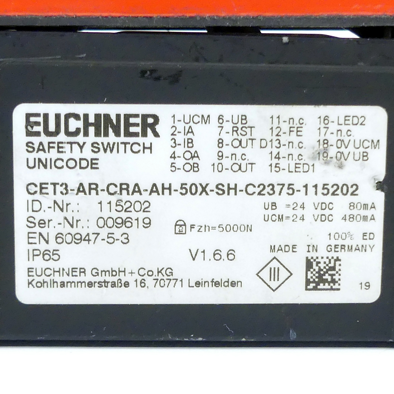 Sicherheitsschalter CET3-AR-CRA-AH-50X-SH-C2375-115202 