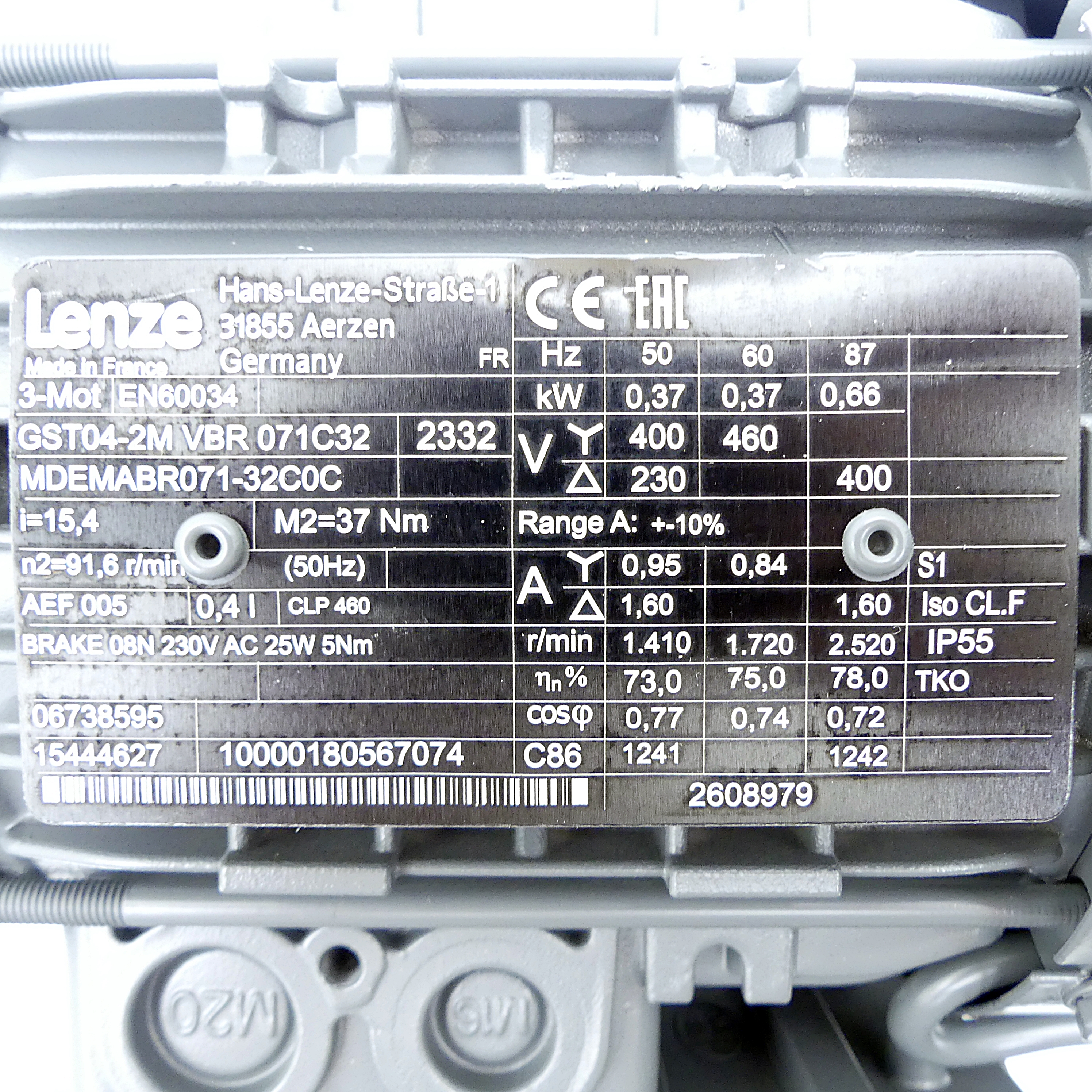 Getriebemotor GST04-2M VBR 071C32 