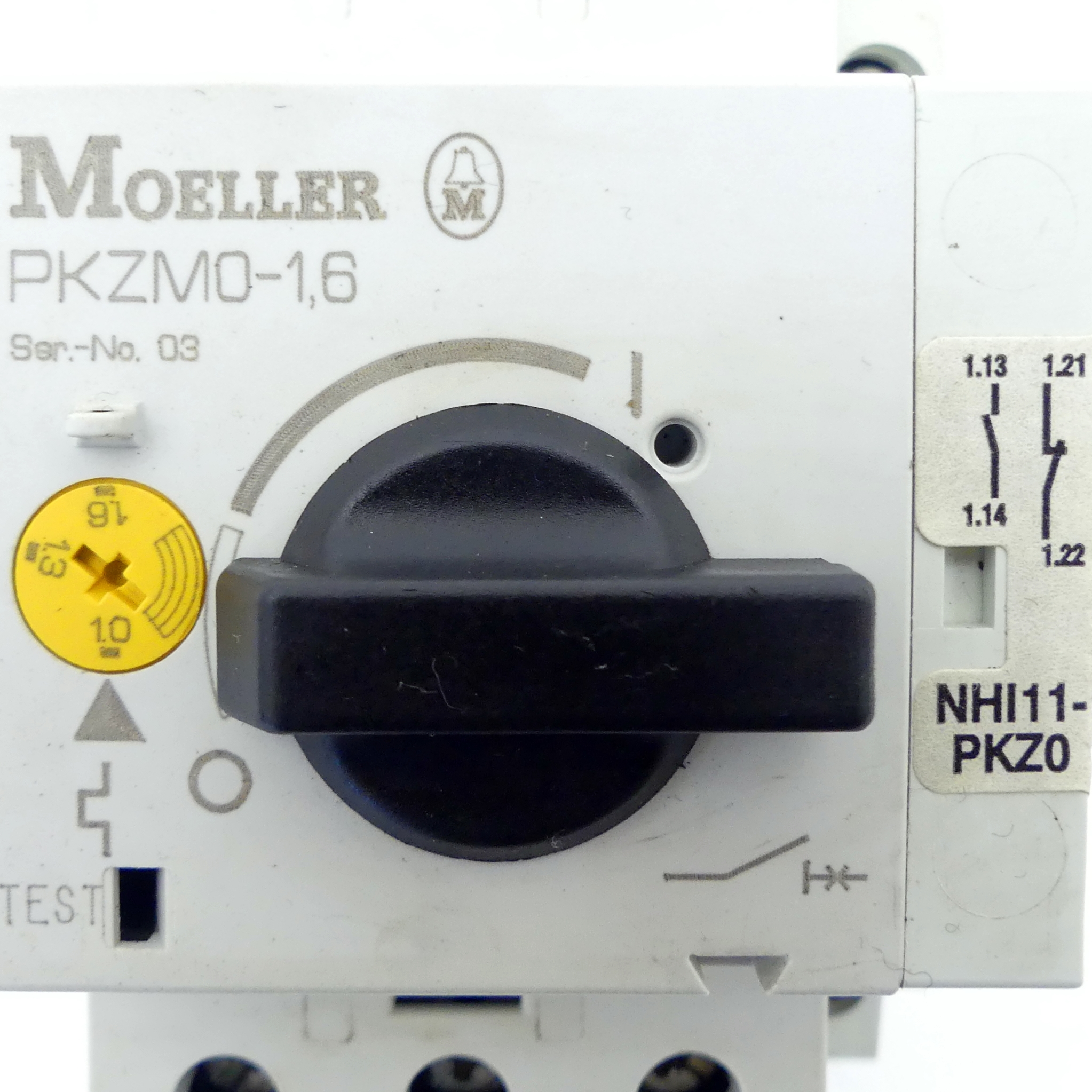 Motorschutzschalter mit Hilfskontakt  Gebraucht