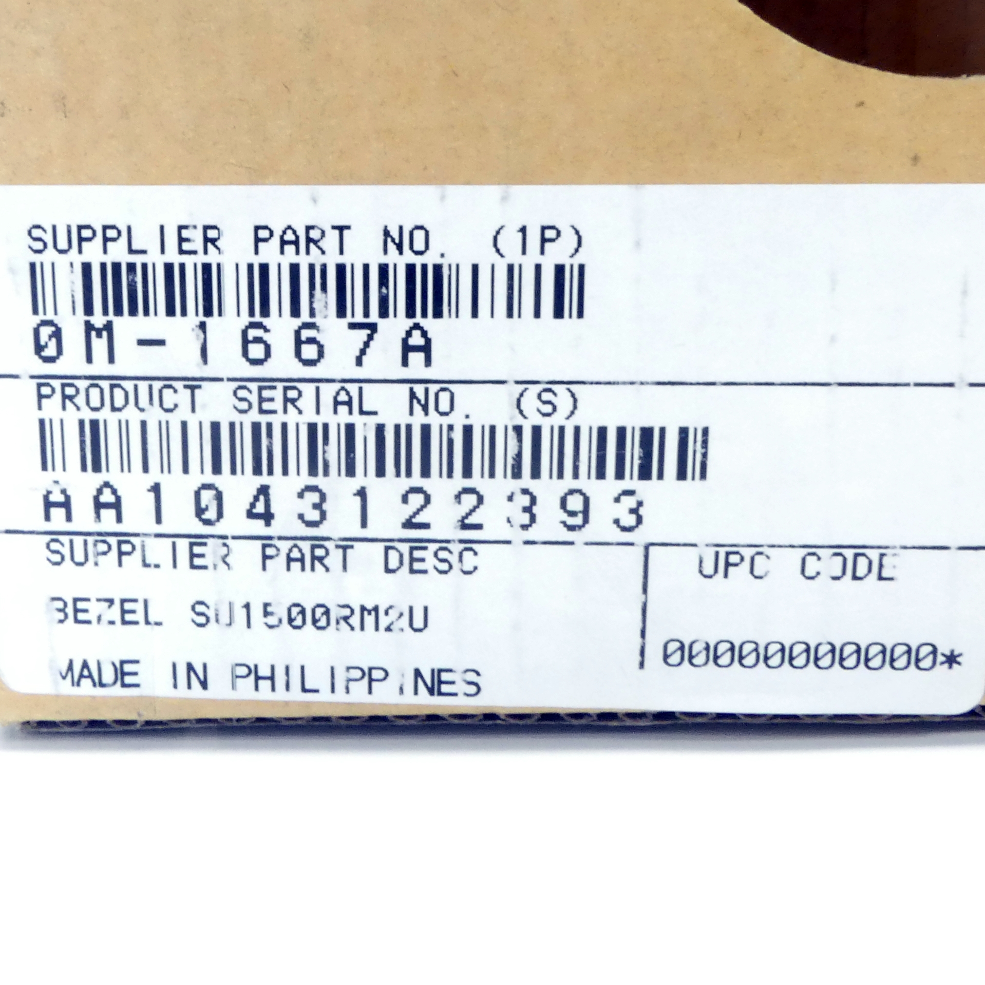 Front panel plate