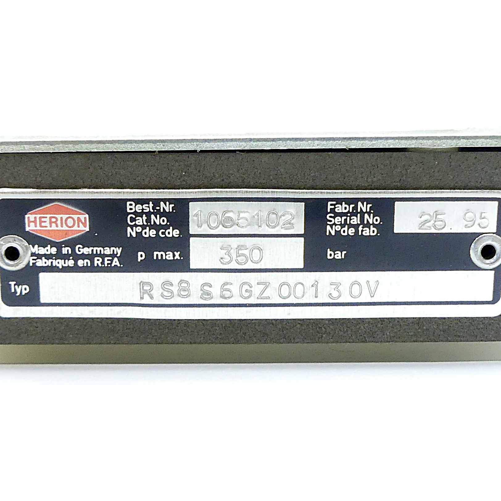 Rückschlag- und Differentialschaltungsventil RS8 S6GZ 001 30V