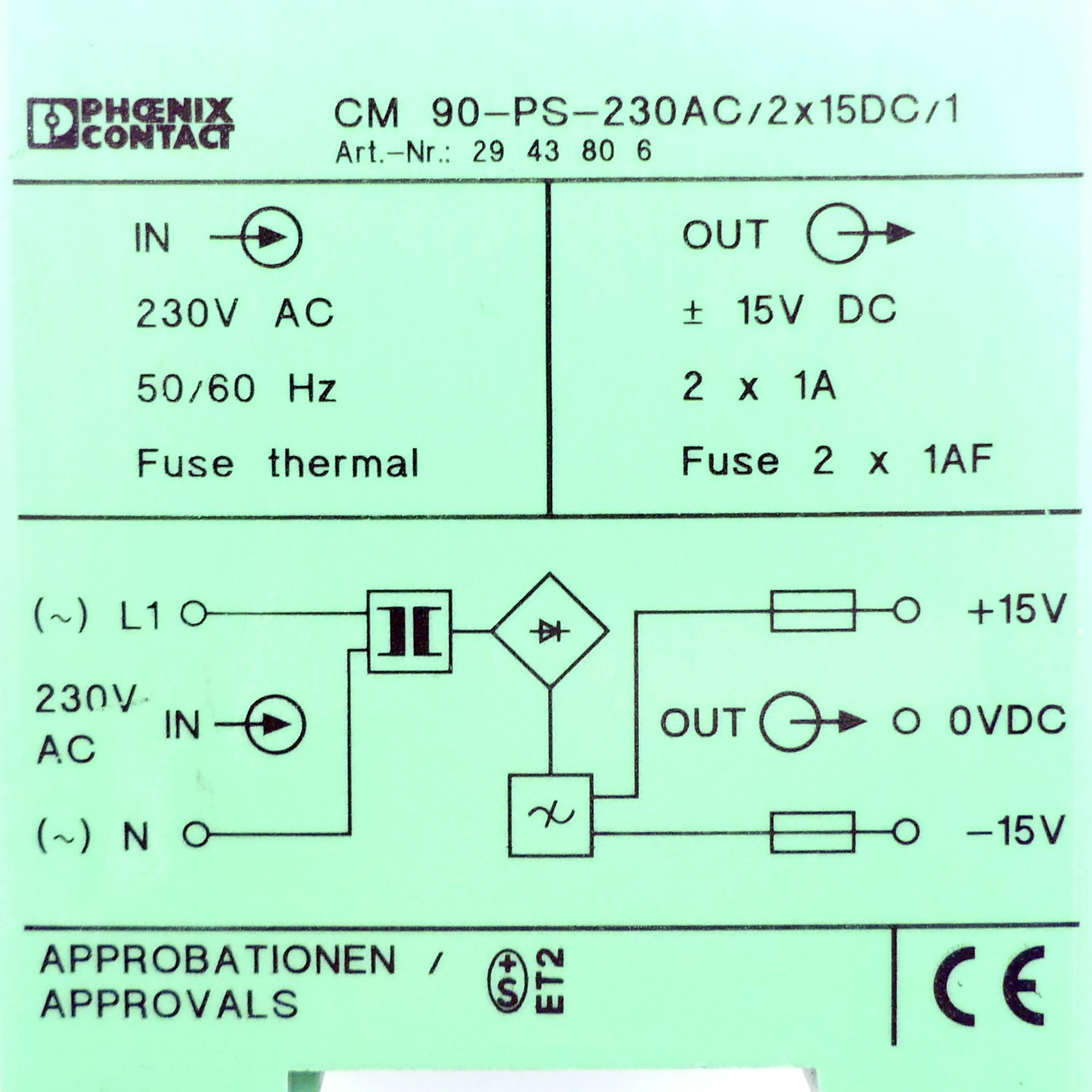 Netzteil CM 90-PS-230AC