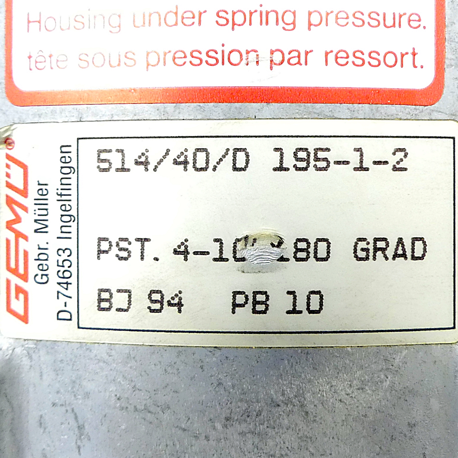 2/2-way angle seat globe valve 514 40D 1 9 51 2