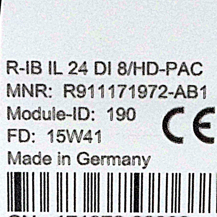 Digital output terminal R-IB IL 24 DI 8/HD-PAC