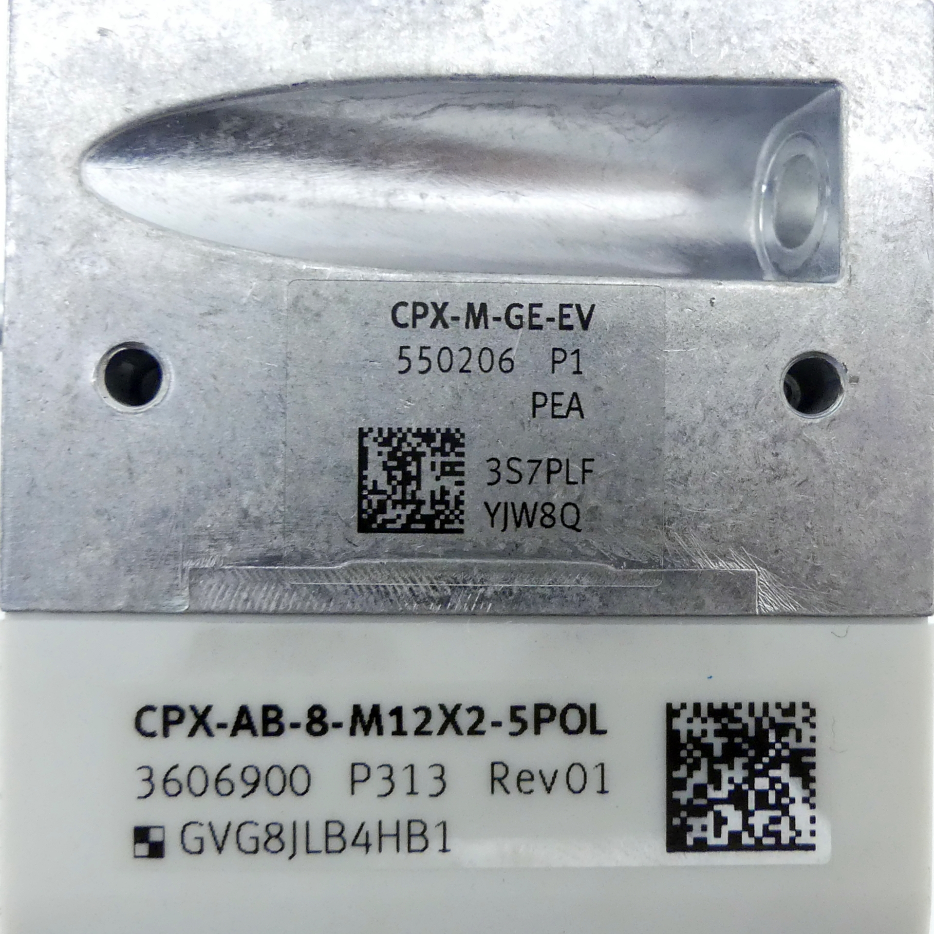 Verkettungsblock CPX-M-GE-EV inkl. Anschlussblock  CPX-AB-8-M12X2-5POL 
