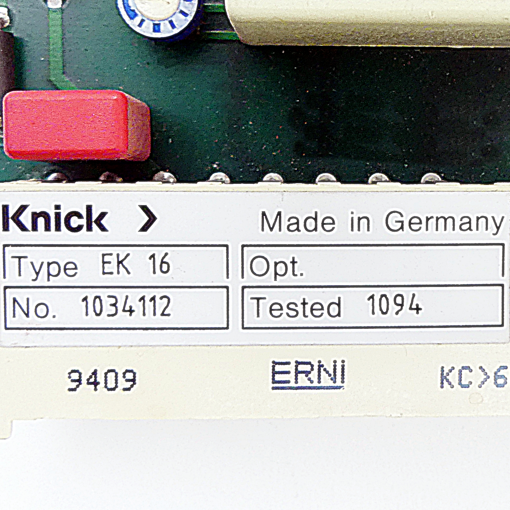 Isolation amplifier EK 16