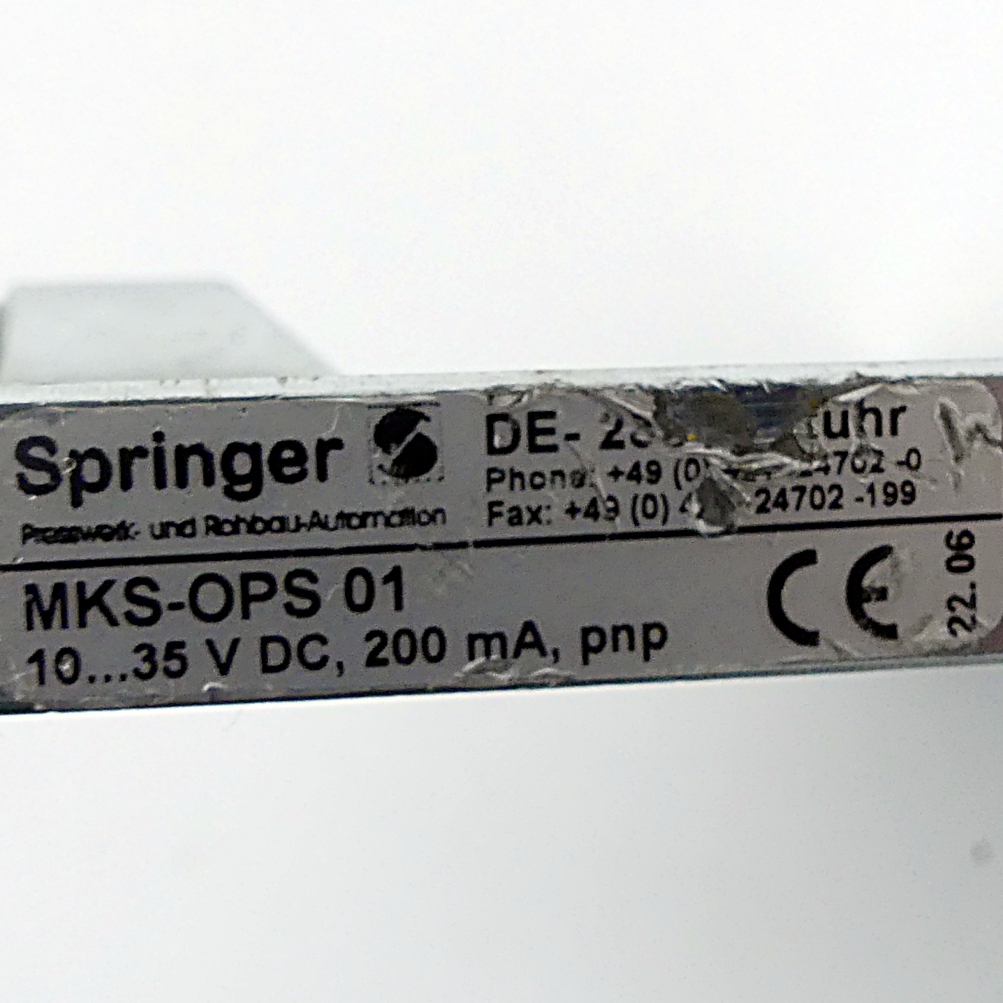 Angle light barrier