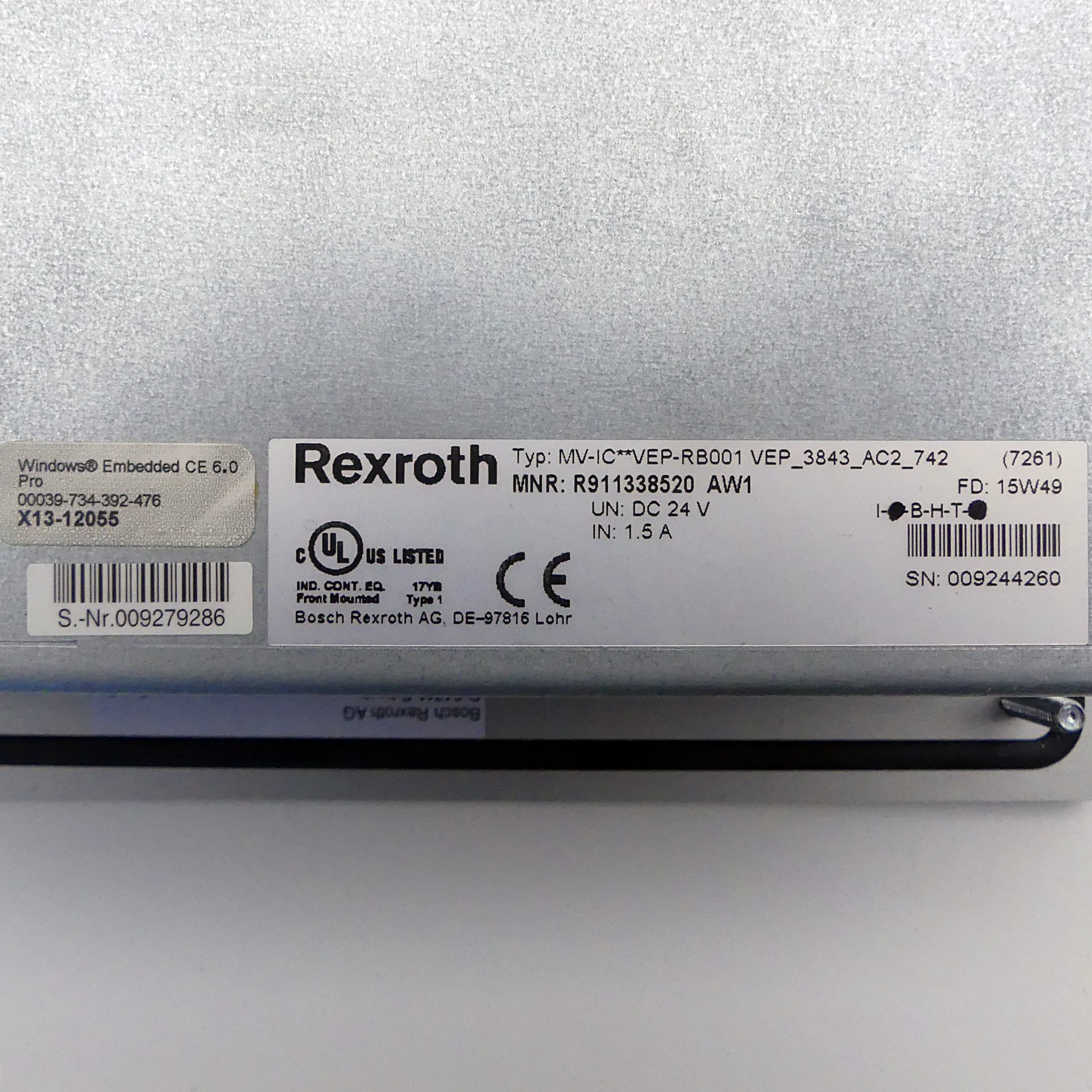 Indracontrol VEP_3843_AC2_742, VEP30.4EFN-512NN-A2D-NNN-NN-FW
