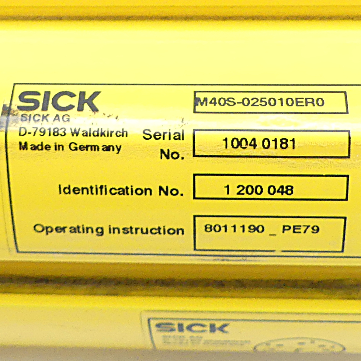 safety light barrier M40S-025010ER0
