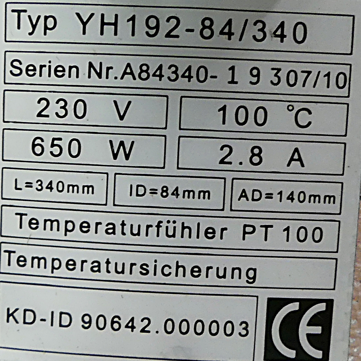 Temperatursicherung YH192-84/340 