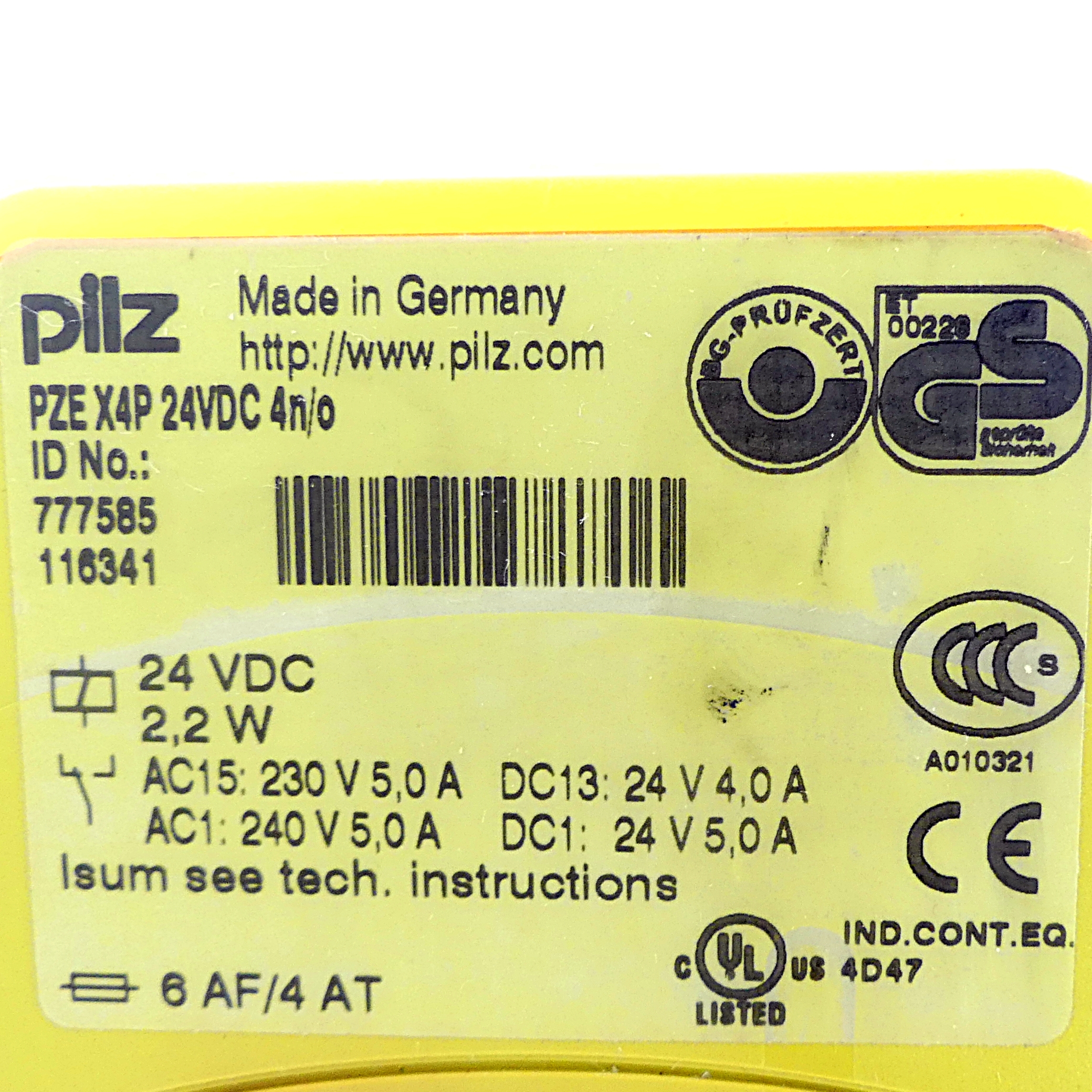 Überwachungsrelais PZE X4P 
