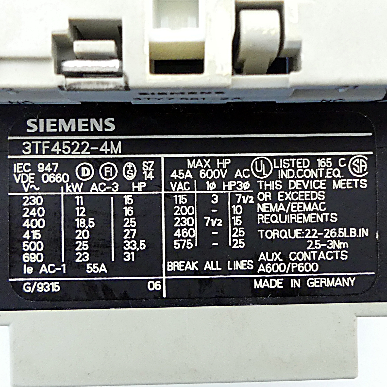 power contactor 