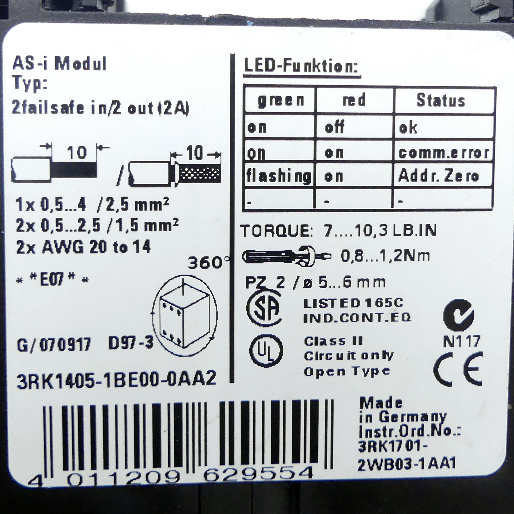 ASIsafe SlimLine Modul 
