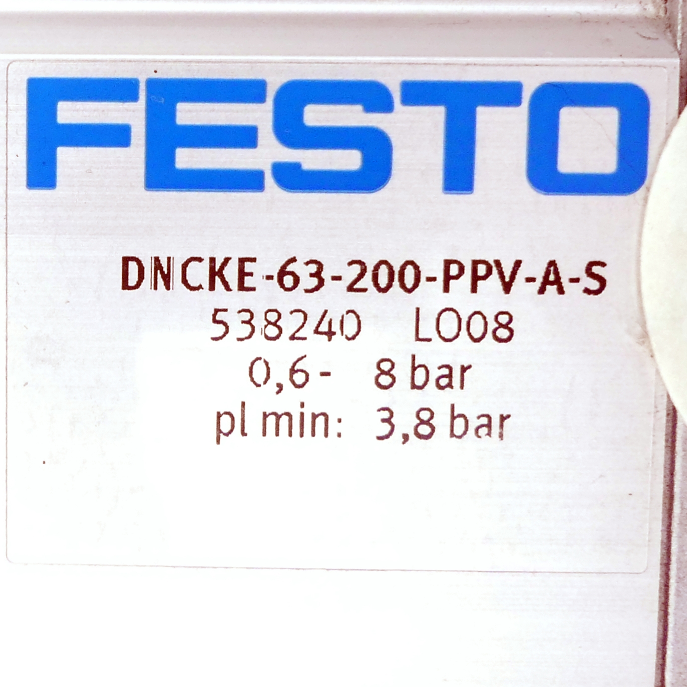 Cylinder with locking unit DNCKE-63-200-PPV-A-S