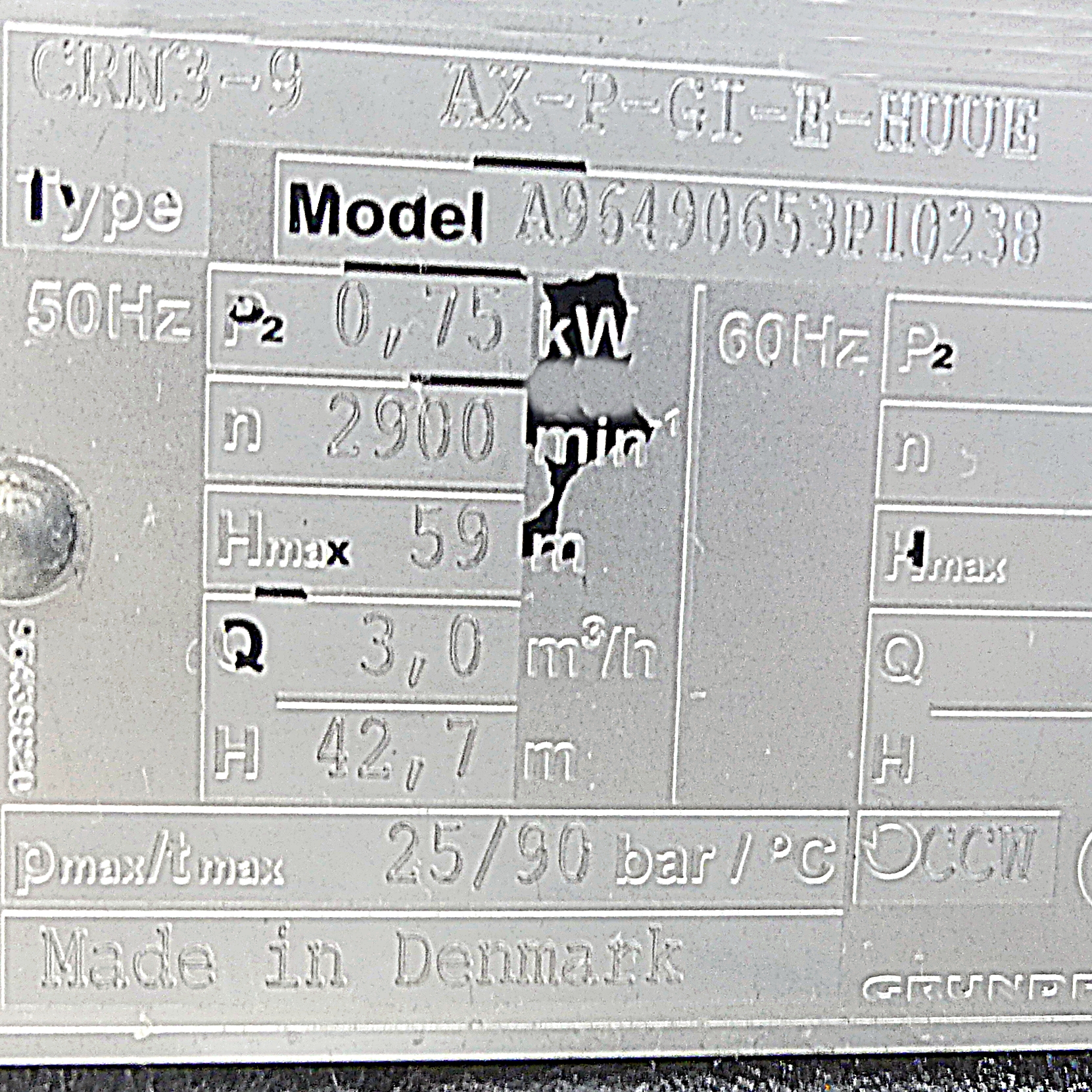 Mehrstufige Kreiselpumpe