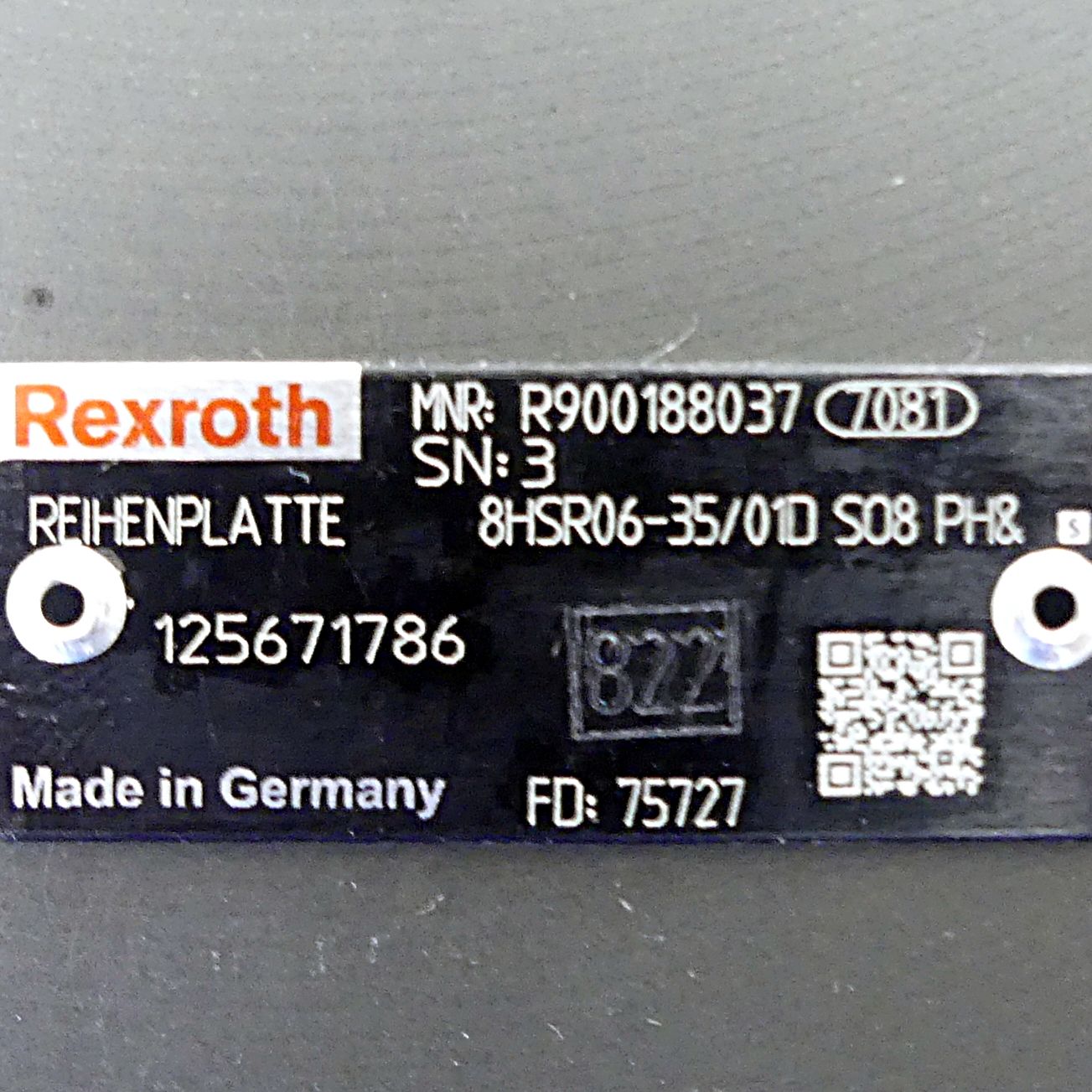 Reihenplatte 8HSR06-35/01D S08 PH&