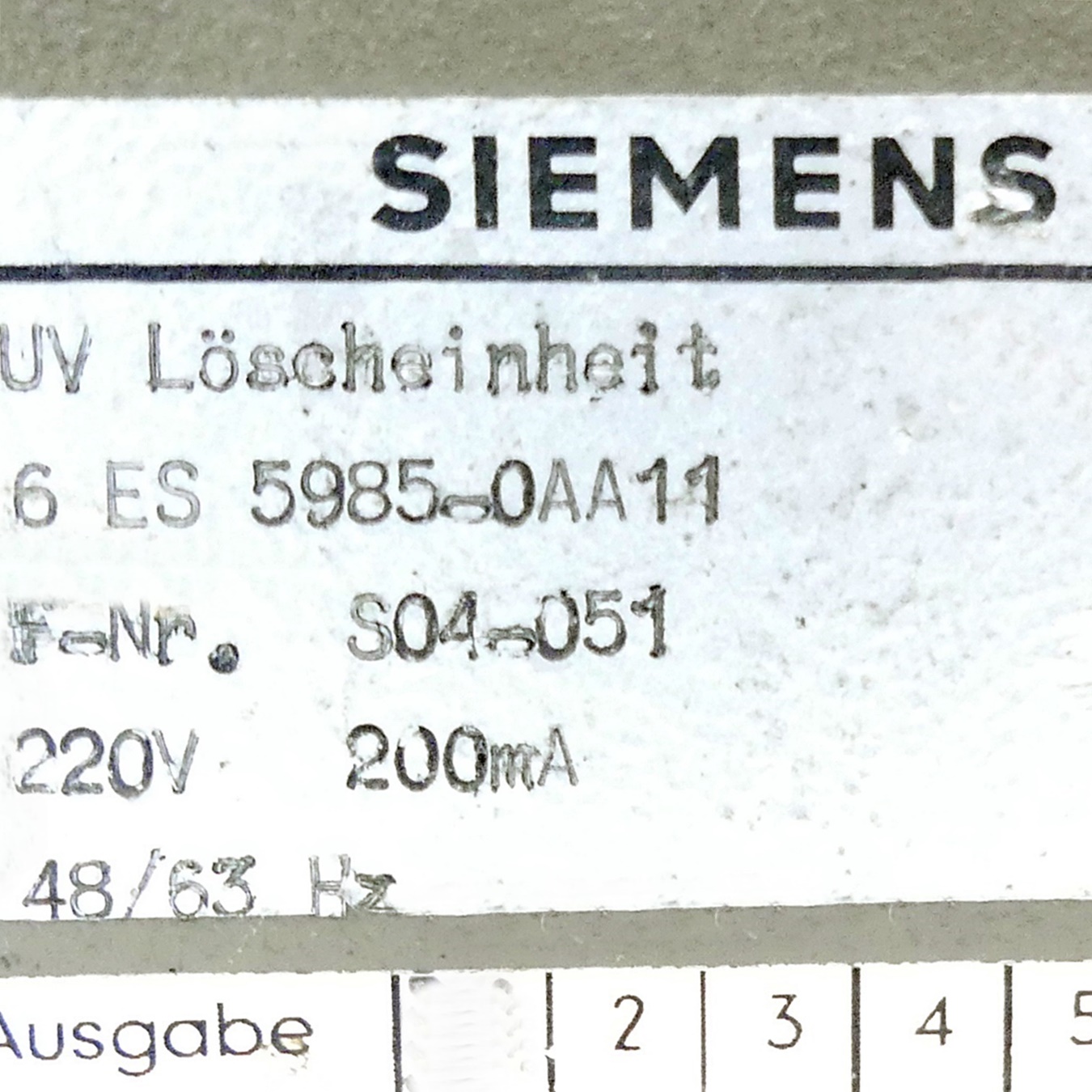 UV Löscheinheit S04-051