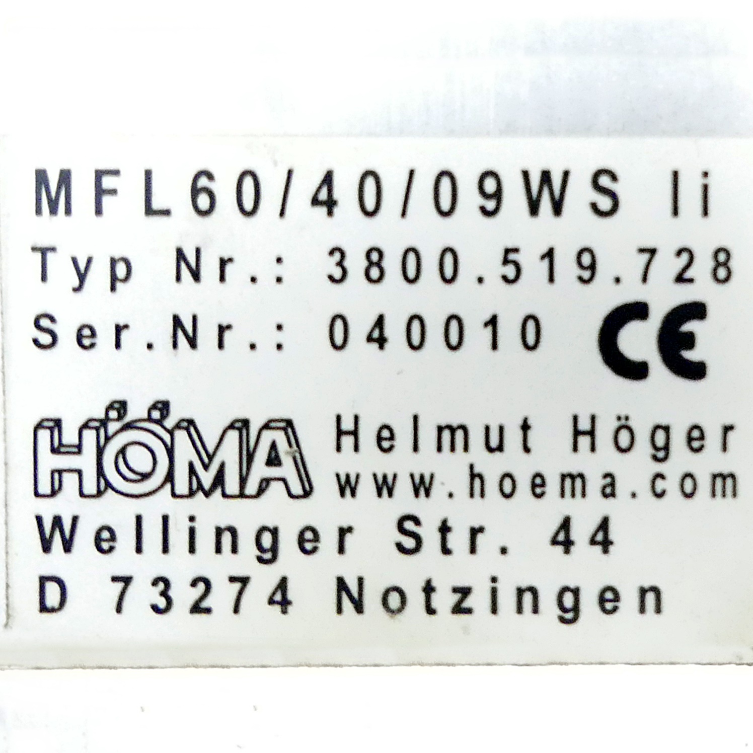 Lamp MFL60/40/09WS