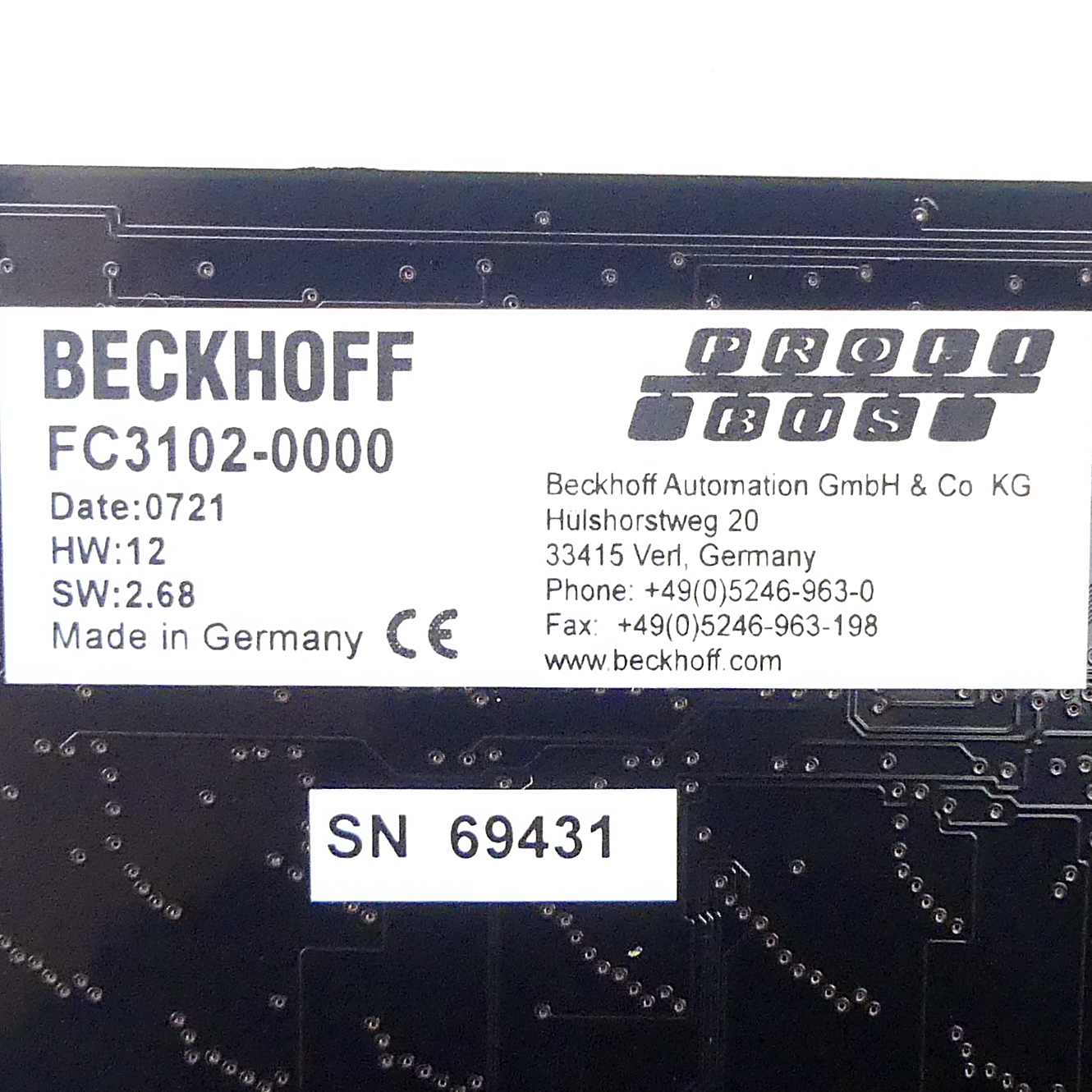 Profibus Einsteckkarte