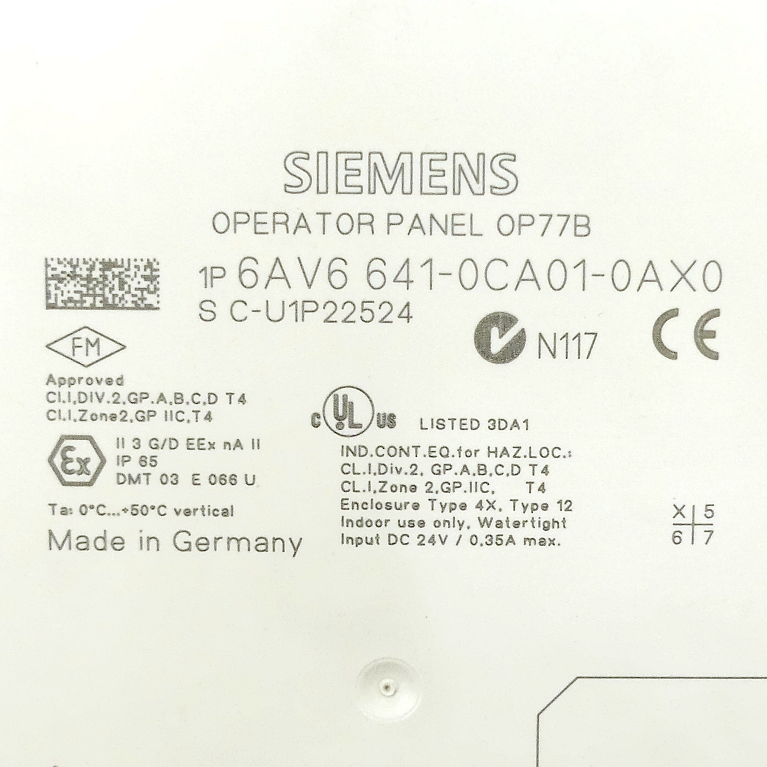 Simatic Panel OP77B