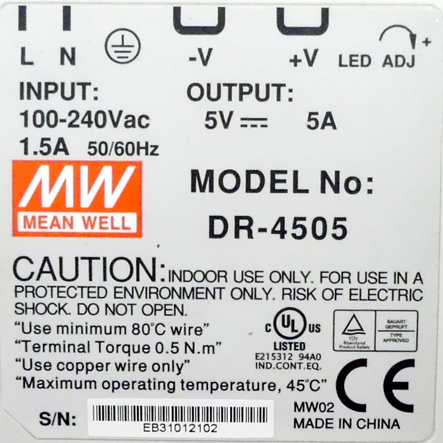 DIN rail power supply 