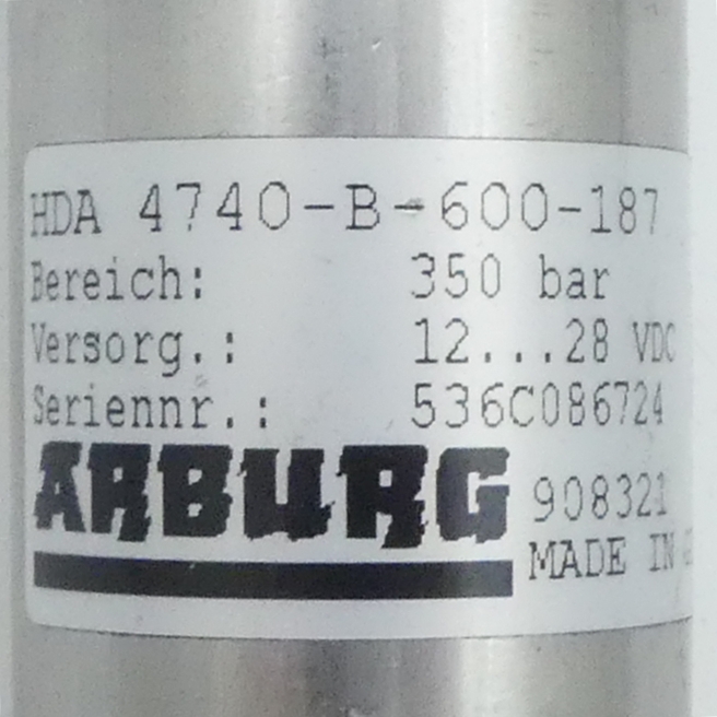 Pressure transducers HDA 4740-B-600-187