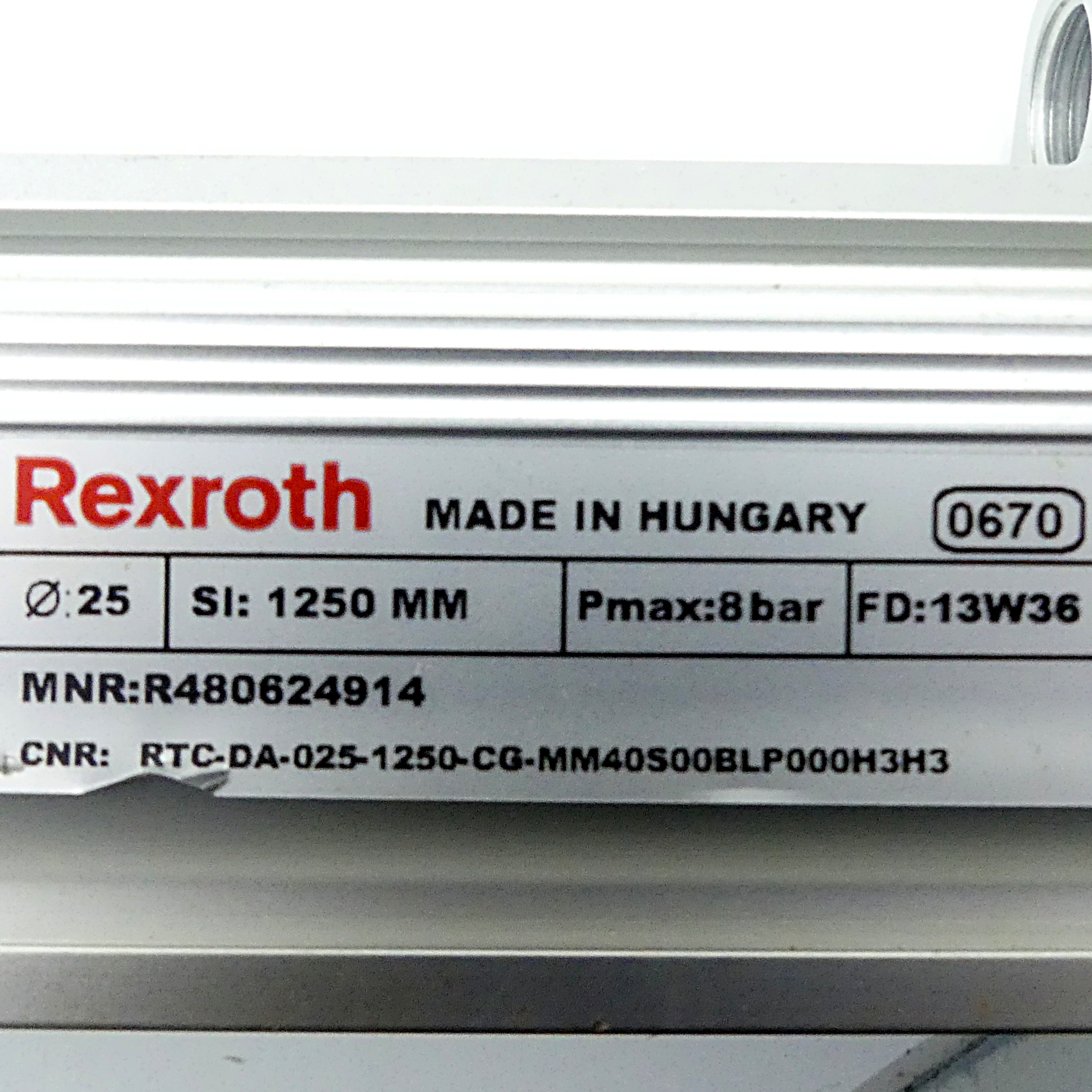Pneumatikzylinder RTC-DA-025-1250-CG-MM40S00BLP000H3H3