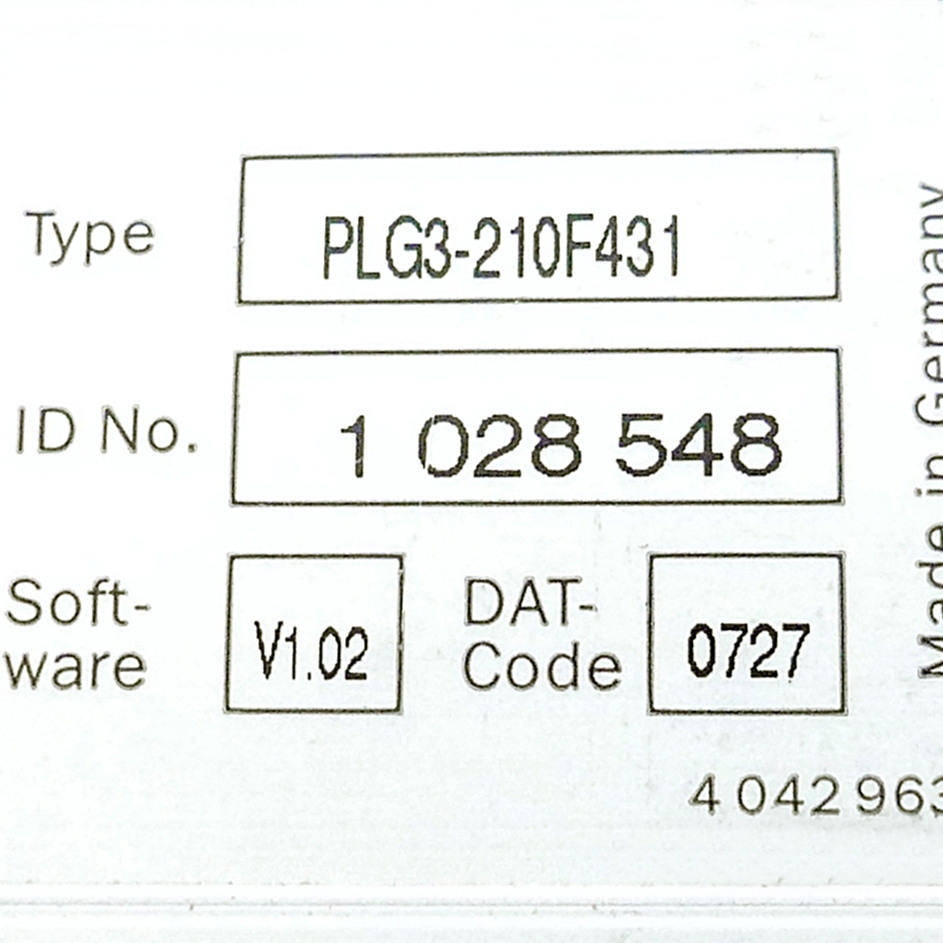 Automation light grids PLG PLG3-210F431 