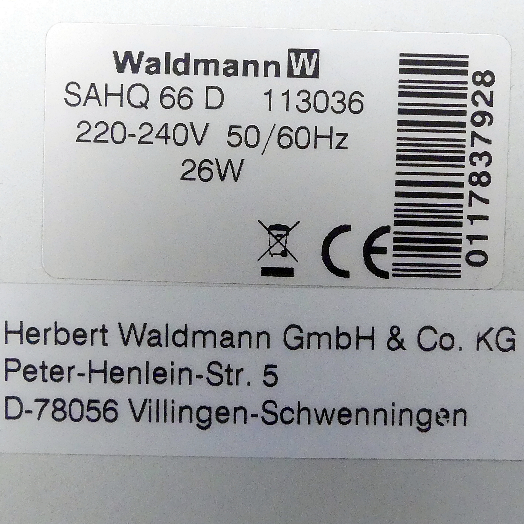 Systemleuchte SAHQ 66 D 