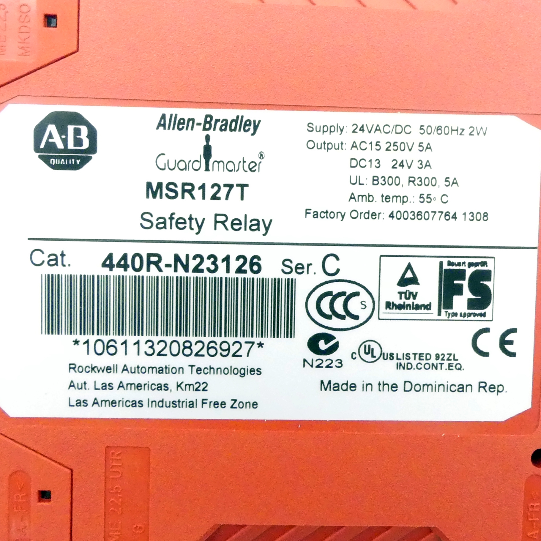 Sicherheitsrelais MSR127T MSR127T  