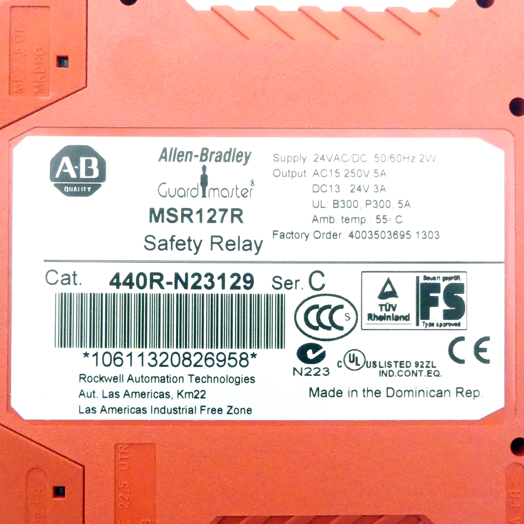 Sicherheitsrelais MSR127R MSR127R  