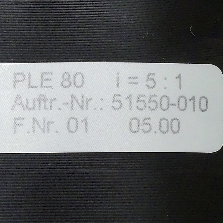 Planetary gear box PLE80 i=5  