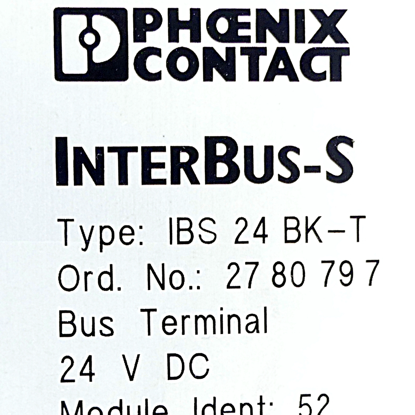 Interbus-S IBS 24 BK-T 