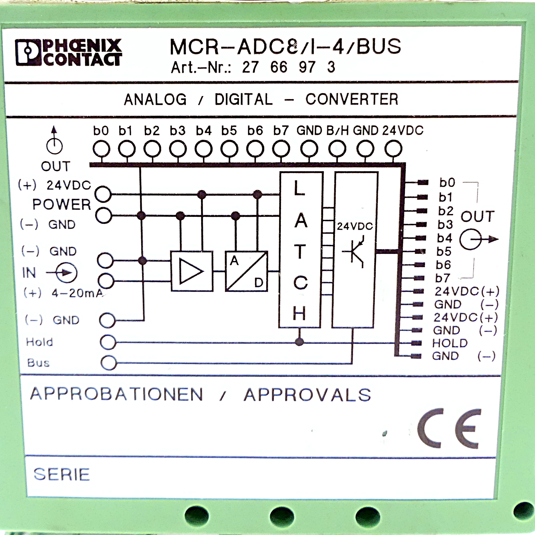 Überwachungsbaustein MCR-ADC 8-I- 4-BUS 